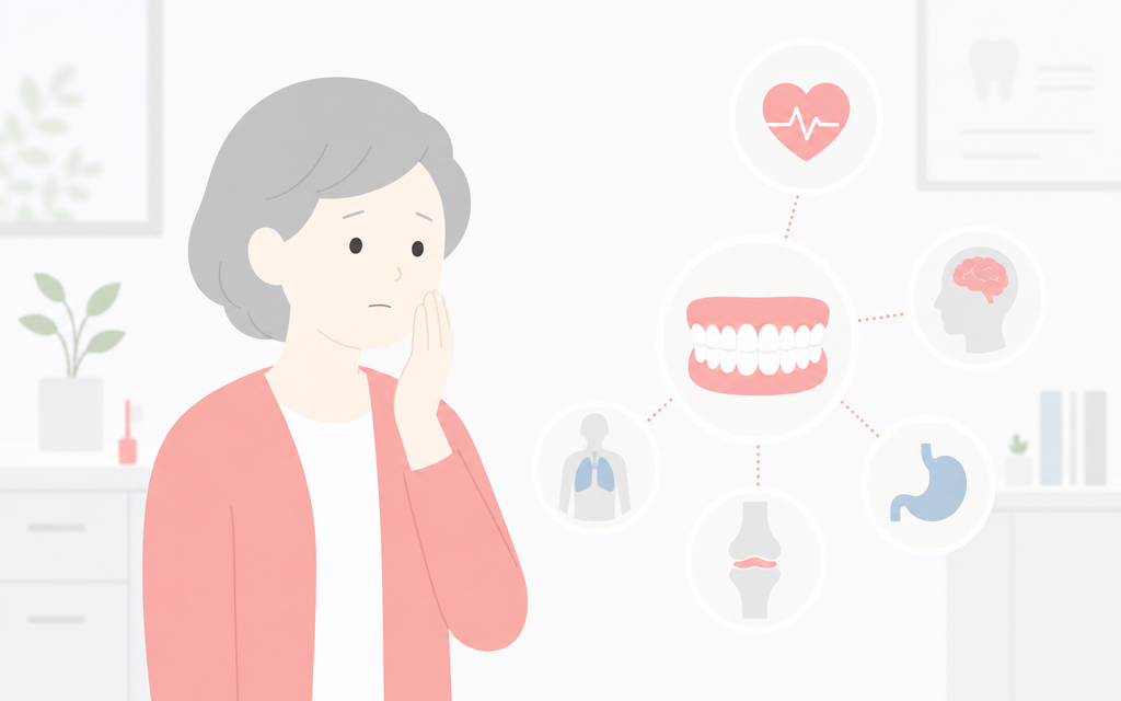 歯周病は「口の中だけの病気」ではありませんのイメージ図