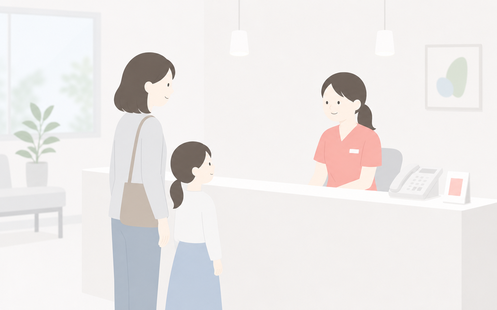 こうの歯科｜こうの歯科へのご相談はお気軽にを表すイラスト（子ども・エアフロー・何歳から）