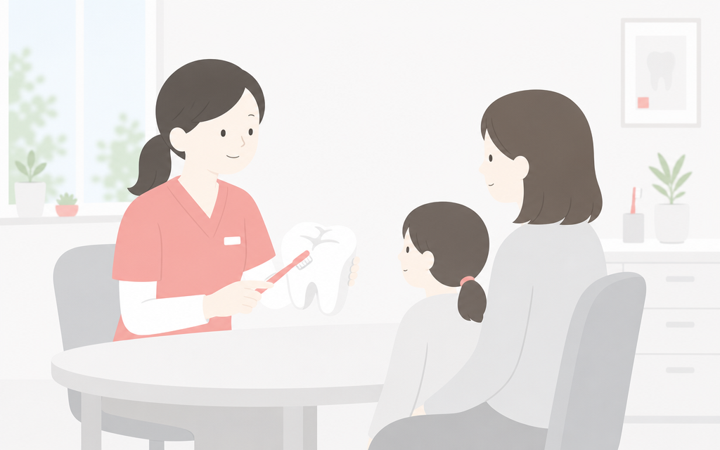 こうの歯科｜お子さんの対象年齢の目安を表すイラスト（子ども・エアフロー・何歳から）